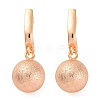 Brass Shimmer Hoop Earrings EJEW-K300-29G-4