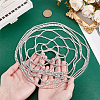 1Pc Rhinestone Mesh Headpiece Cap AJEW-HY0002-55S-4
