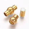 Rack Plating Brass Magnetic Clasps with Glue-in Ends KK-G230-5mm-G-NF-2