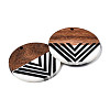 Resin & Walnut Wood Pendants RESI-S389-078-3