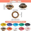 200 Sets 10 Colors Iron Grommet Eyelet Findings SCRA-GF0001-10B-02-2