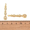Brass Micro Pave Clear Cubic Zirconia Pendants CU-CBADD64-05G-3