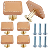 6Pcs Imitation Leather Jewelry Box Drawer Handles FIND-CL0001-69B-1