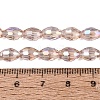 Electroplate Transparent Glass Beads Strands GL-N002-01A-A06-4