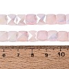 Electroplate Crackle Imitation Jade Glass Beads Strands EGLA-Q135-02A-A01-4