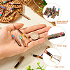 16Pcs 8 Colors Transparent Resin & Walnut Wood Big Pendants RESI-TA0002-53-4