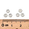 Flower Brass Crystal Rhinestone Bead Spacers RB-D302-S-2