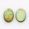 Oval Resin Imitated Opal Cabochons X-CRES-L008-M-2