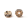 Brass Rhinestone Spacer Beads RB-A014-L4mm-01LG-NF-4