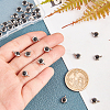 Trendy Original Color 304 Stainless Steel Grade A Rhinestone Flat Round Charm Pendants RB-UN0001-02P-4
