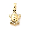 Brass Micro Pave Cubic Zirconia Pendants KK-G519-18G-02-1