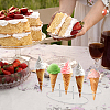 Transparent Acrylic Ice Cream Cone Display Stands ODIS-WH0106-01-6