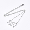 Non-Tarnish 201 Stainless Steel Pendant Necklaces X-NJEW-T009-JN083-1-40-2