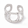 Non-Tarnish 304 Stainless Steel Twist Cricle Hollow Open Cuff Rings for Women RJEW-G275-07P-2