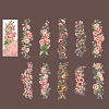 20Pcs 10 Styles Flower PET Waterproof Stickers PW-WG6FCFD-06-1