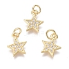 Brass Micro Pave Cubic Zirconia Pendants KK-G374-27-2