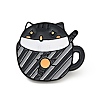 Coffee Cup Cat Enamel Pin JEWB-H009-01EB-13-1