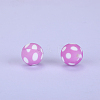 Printed Round Silicone Focal Beads SI-JX0056A-48-1