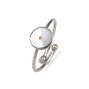 304 Stainless Steel Cuff Ring Components STAS-D372-02P-02-1