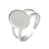 304 Stainless Steel Cuff Rings Components STAS-Z138-02P-02-1