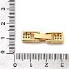 Brass Micro Pave Clear Cubic Zirconia Interlocking Clasps X-KK-C075-36G-3
