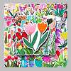 50Pcs Tulip Pattern Waterproof PVC Plastic Scrapbook Stickers STIC-PW0001-365-5