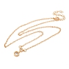 Brass Pave Clear Cubic Zirconia Cable Chain Hexagon Pendant Necklaces for Women LS-NJEW-U006-02C-KCG-2