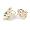 Brass Stud Earring Findings KK-G491-55G-2