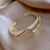 Wave Acrylic & CCB Plastic Cuff Bangles for Women FS-WGC603E-01-1