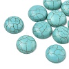 Craft Findings Dyed Synthetic Turquoise Flat Back Dome Cabochons X-TURQ-S266-14mm-01-3