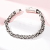 304 Stainless Steel Byzantine Chains Bracelets for Women Men BJEW-C148-05AS-01-2