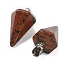 Natural Mahogany Obsidian Pendants G-B127-13P-07-2