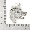 Tibetan Style Wolf Head Alloy Pendants TIBEP-Q043-273-RS-3