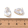 Brass Clear Cubic Zirconia Cabochons LS-STAS-M294-30D-3