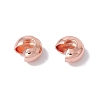 Brass Crimp Beads Covers X-KK-P219-05D-RG-1