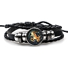 Constellation PU Leather Triple Layer Multi-strand Bracelets PW-WGF2E53-03-1