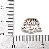Brass Micro Pave Orange Cubic Zirconia Beads CU-CBAD306-22P-3