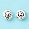 Tibetan Style Alloy Snail Shell Beads TIBEB-5570-AS-LF-1