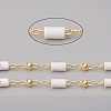 Handmade Natural Howlite Beaded Chains CHC-E021-01G-1