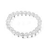 Natural Quartz Crystal Beaded Stretch Bracelets X-BJEW-Q692-46-8mm-3