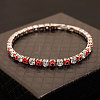Brass & Clear Cubic Zirconia & Resin Evil Eye Tennis Bracelets for Women FS-WG6CA97-09-1