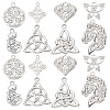 SUNNYCLUE 16Pcs 8 Style 304 & 201 Stainless Steel Pendants STAS-SC0005-12-1