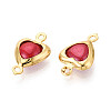 Brass Connector Charms KK-N286-03D-G-2