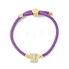 Adjustable Nylon Cord Bracelets X-BJEW-C096-01G-09-4