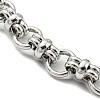 304 Stainless Steel Ring Link Chain Bracelet BJEW-C042-09P-2