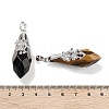 Natural Tiger Eye Faceted Teardrop Pendants G-Q163-04P-08-3