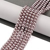 Baking Painted Pearlized Glass Pearl Round Bead Strands PEAR-H019-02A-03-2