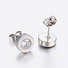 304 Stainless Steel Stud Earrings EJEW-H357-05P-2