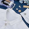 4Pcs 1-Hole Alloy & Glass Buttons FIND-FG0004-59P-4