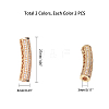 Brass Micro Pave Cubic Zirconia Tube Beads ZIRC-UN0001-04-6